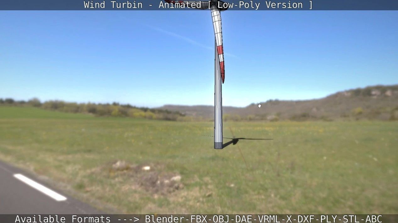 Wind Turbin - Animated and Low-Poly Low-poly 3D model_70