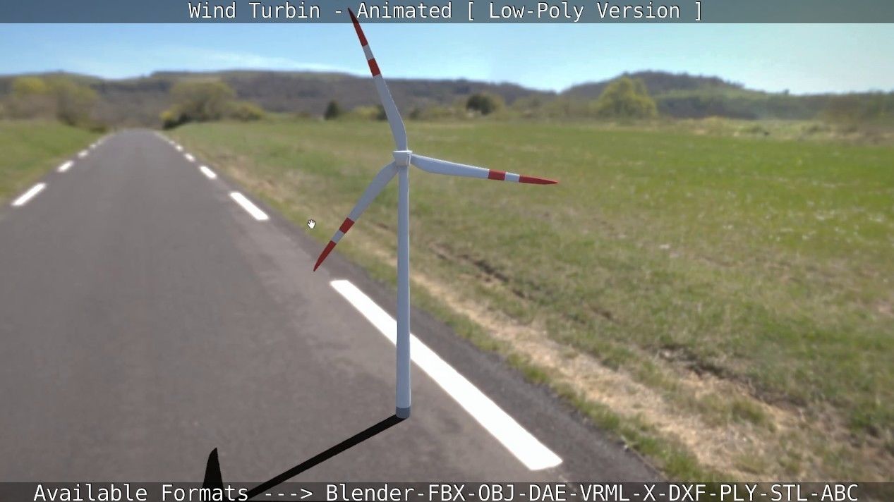 Wind Turbin - Animated and Low-Poly Low-poly 3D model_15