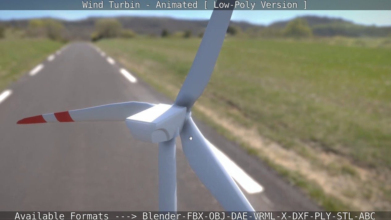 Wind Turbin - Animated and Low-Poly Low-poly 3D model_22