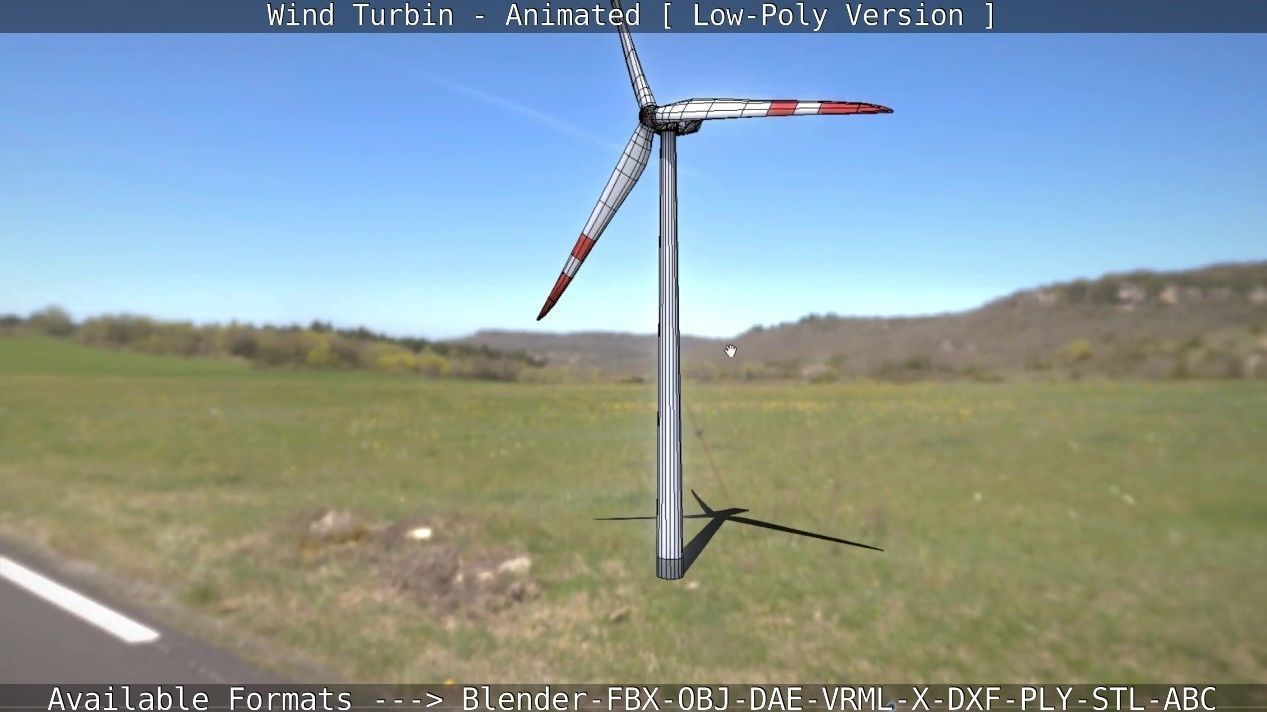 Wind Turbin - Animated and Low-Poly Low-poly 3D model_74