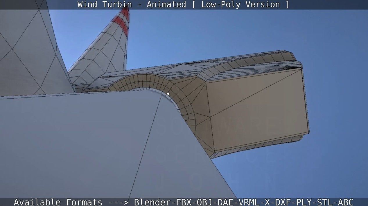 Wind Turbin - Animated and Low-Poly Low-poly 3D model_58