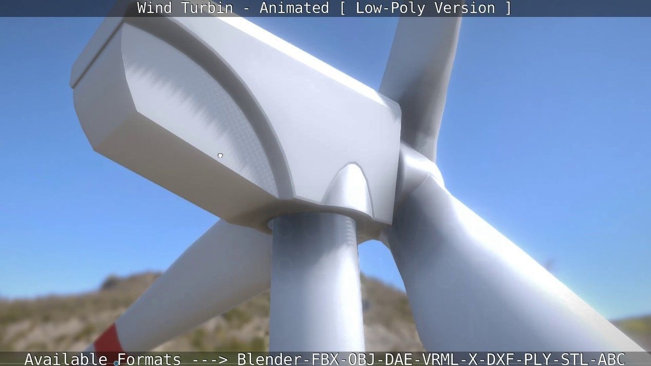 Wind Turbin - Animated and Low-Poly Low-poly 3D model_103