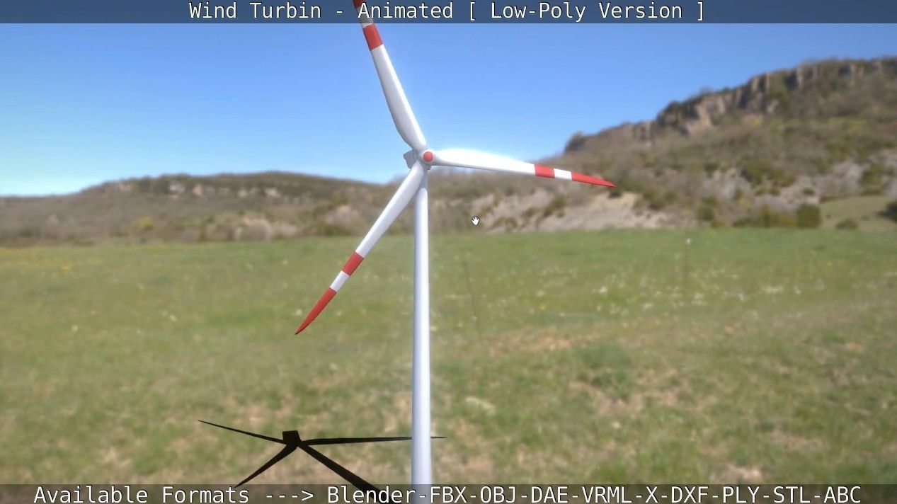Wind Turbin - Animated and Low-Poly Low-poly 3D model_82