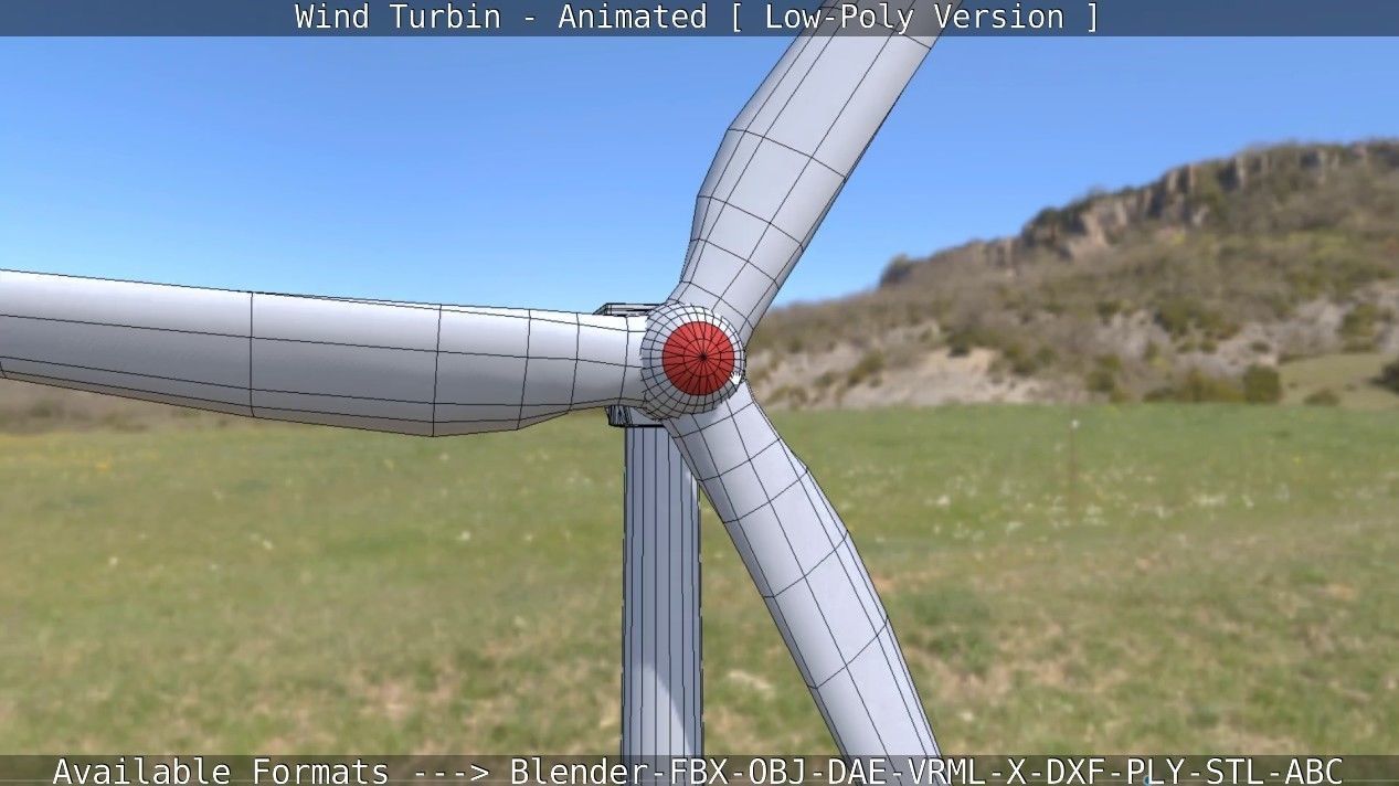 Wind Turbin - Animated and Low-Poly Low-poly 3D model_49