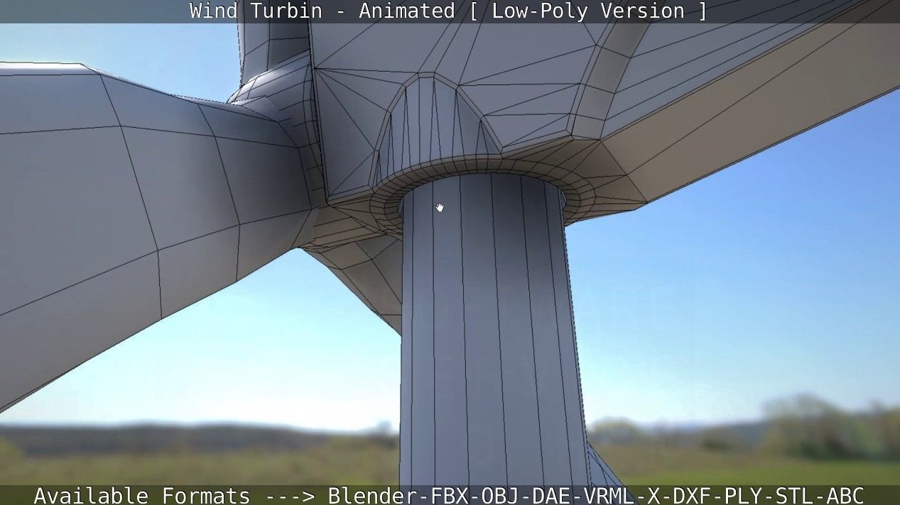Wind Turbin - Animated and Low-Poly Low-poly 3D model_59