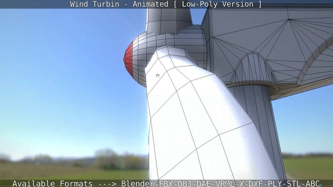 Wind Turbin - Animated and Low-Poly Low-poly 3D model_32