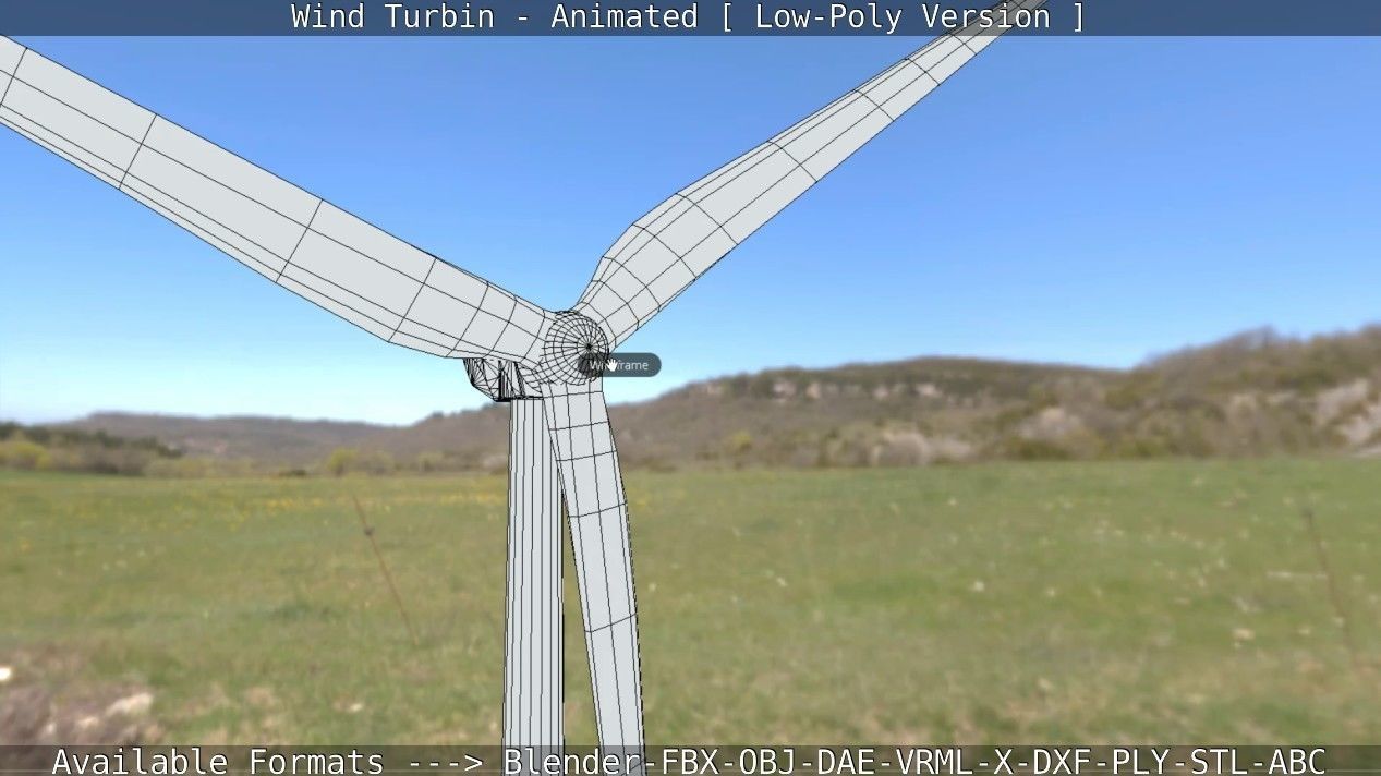 Wind Turbin - Animated and Low-Poly Low-poly 3D model_96