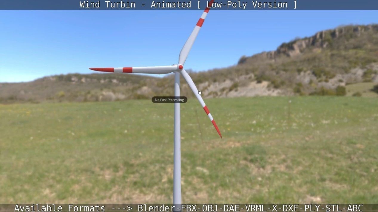 Wind Turbin - Animated and Low-Poly Low-poly 3D model_86
