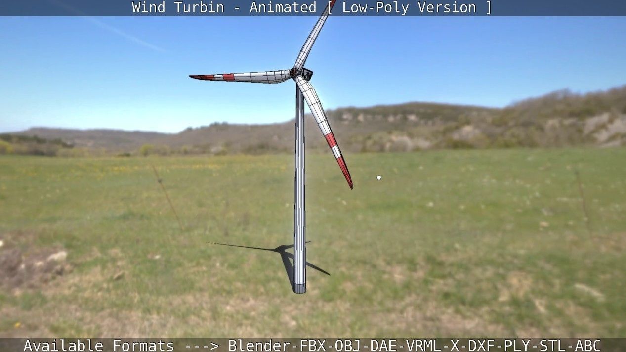 Wind Turbin - Animated and Low-Poly Low-poly 3D model_76