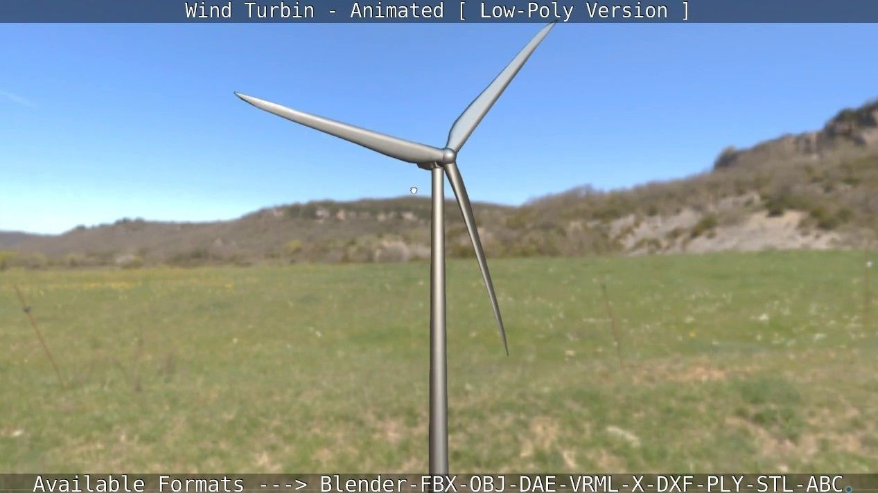 Wind Turbin - Animated and Low-Poly Low-poly 3D model_91