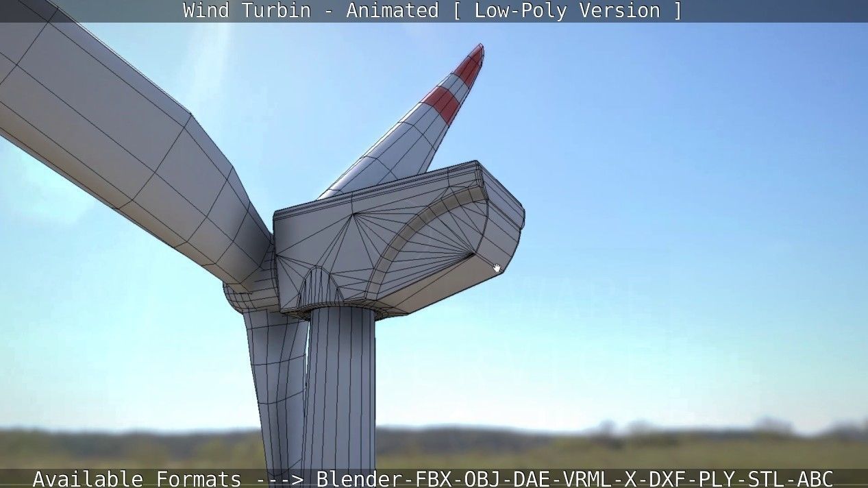 Wind Turbin - Animated and Low-Poly Low-poly 3D model_72
