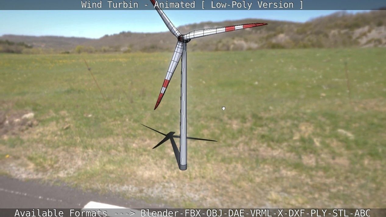 Wind Turbin - Animated and Low-Poly Low-poly 3D model_77