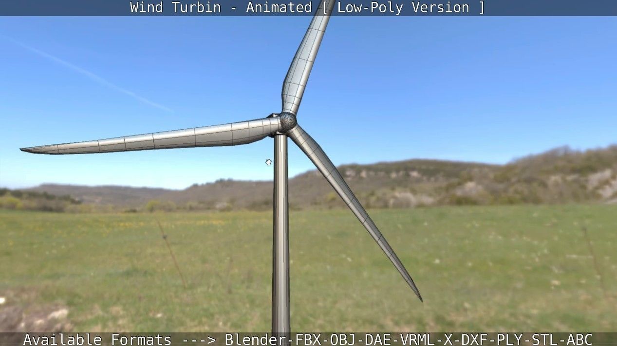 Wind Turbin - Animated and Low-Poly Low-poly 3D model_94
