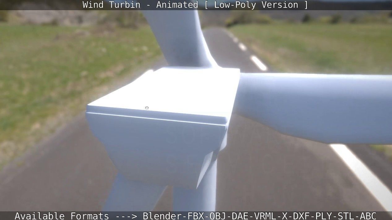 Wind Turbin - Animated and Low-Poly Low-poly 3D model_105