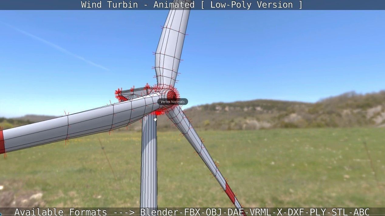 Wind Turbin - Animated and Low-Poly Low-poly 3D model_104