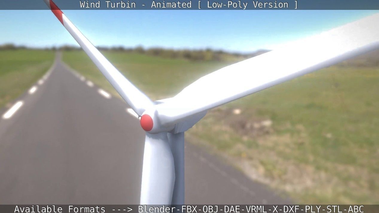 Wind Turbin - Animated and Low-Poly Low-poly 3D model_26