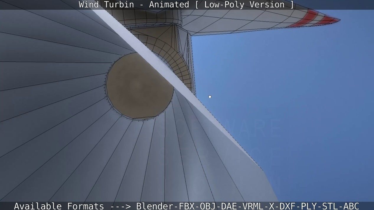 Wind Turbin - Animated and Low-Poly Low-poly 3D model_56