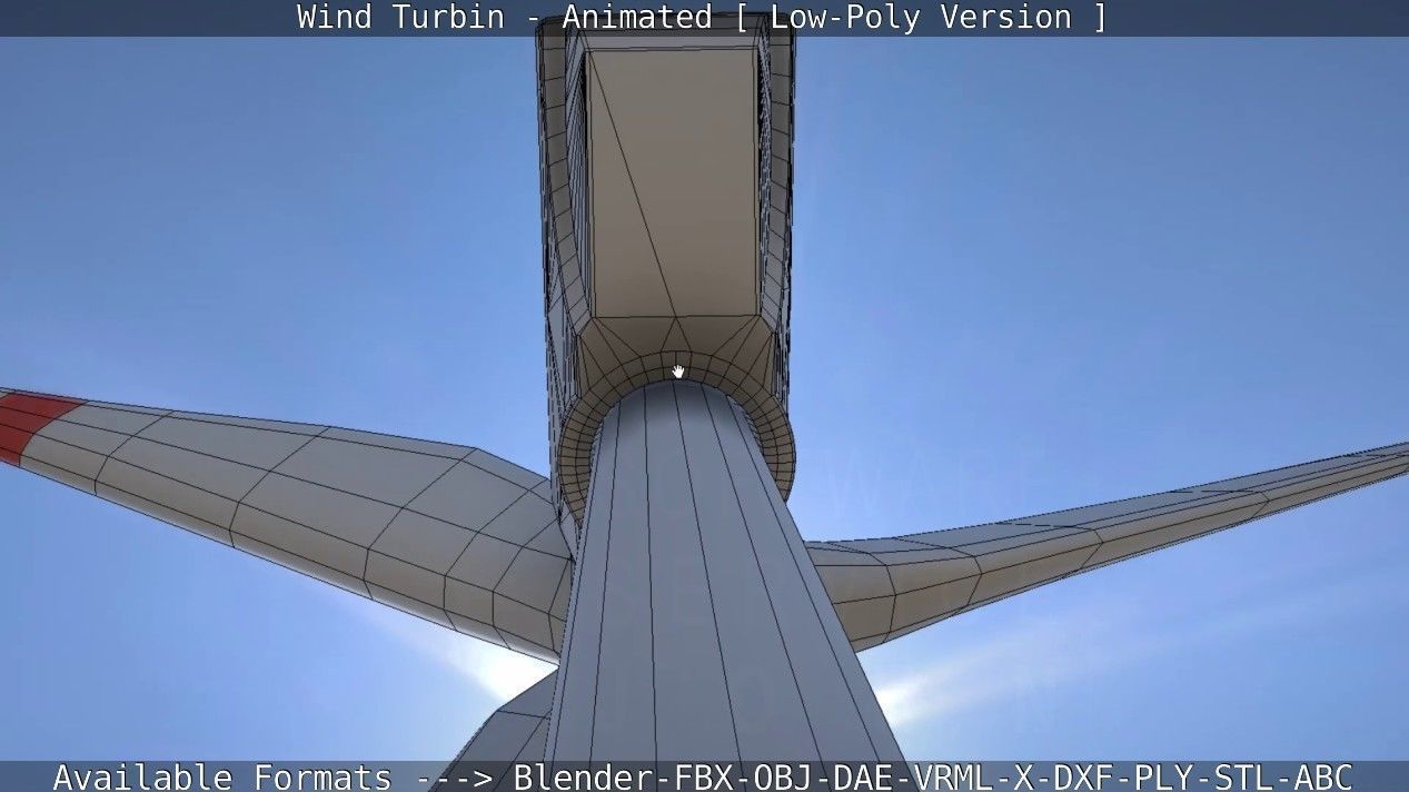 Wind Turbin - Animated and Low-Poly Low-poly 3D model_63