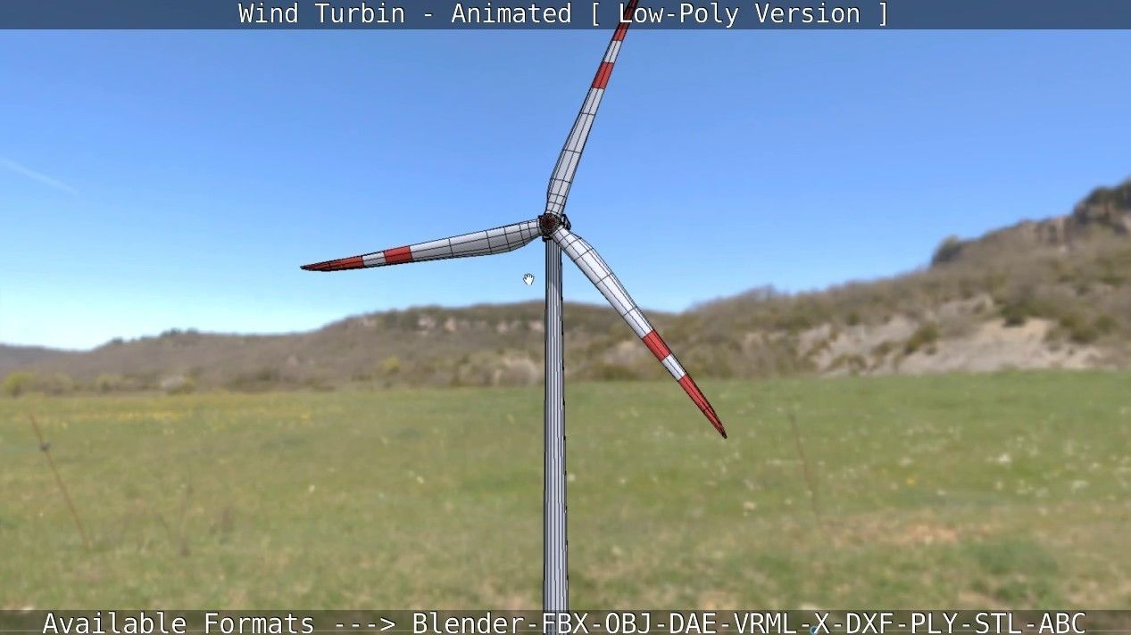 Wind Turbin - Animated and Low-Poly Low-poly 3D model_41