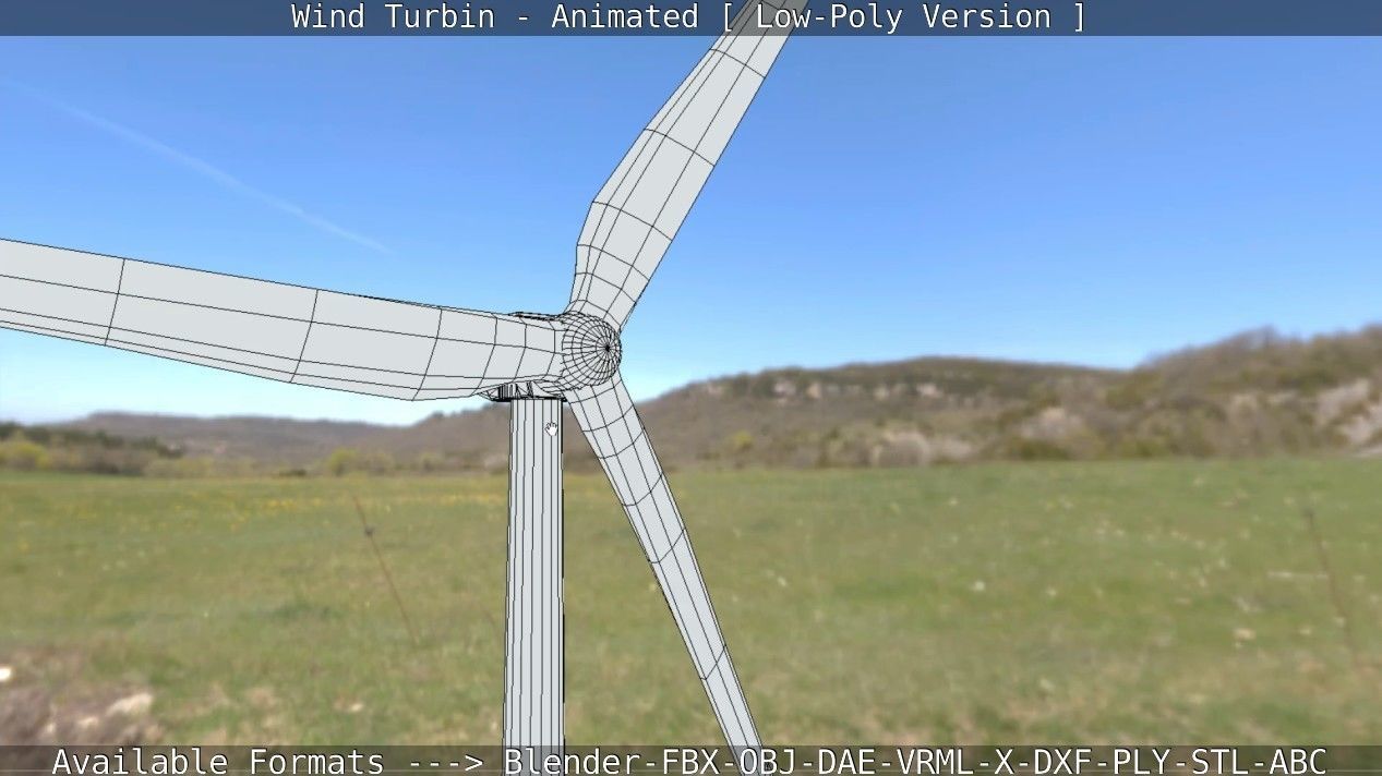 Wind Turbin - Animated and Low-Poly Low-poly 3D model_101