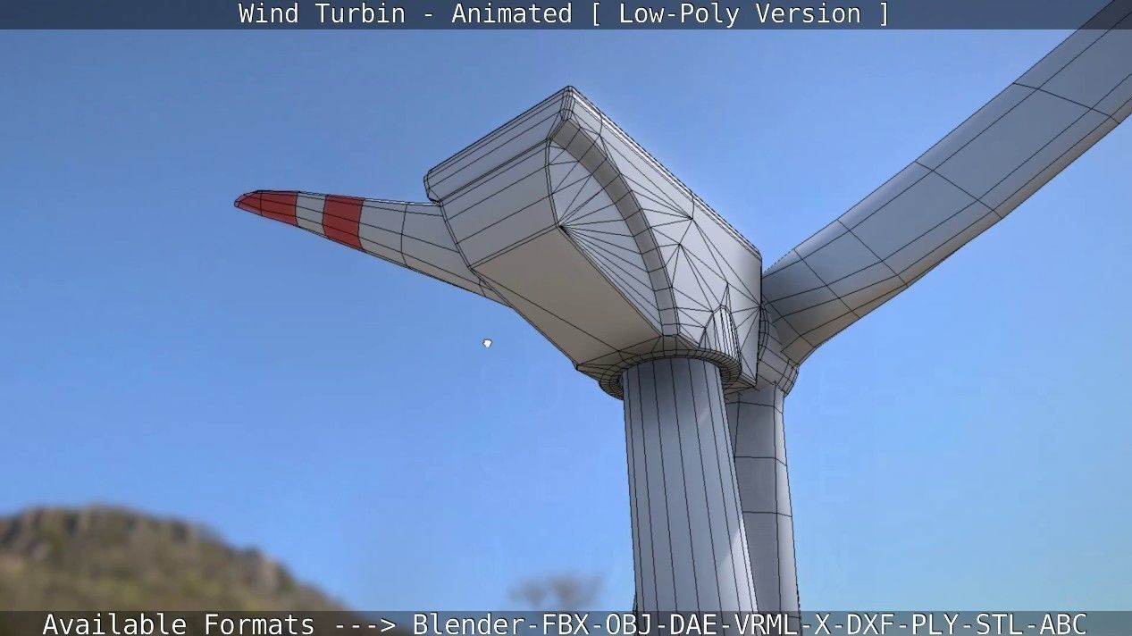 Wind Turbin - Animated and Low-Poly Low-poly 3D model_79