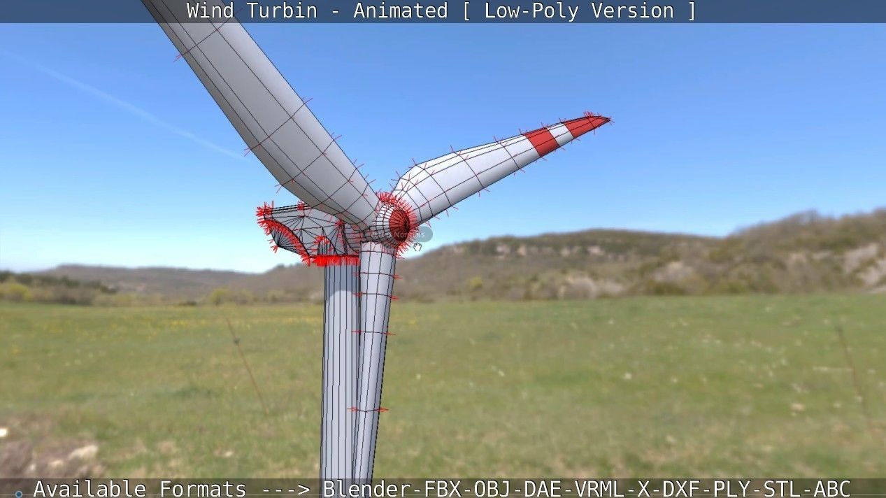 Wind Turbin - Animated and Low-Poly Low-poly 3D model_106