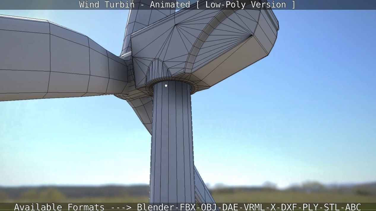 Wind Turbin - Animated and Low-Poly Low-poly 3D model_38