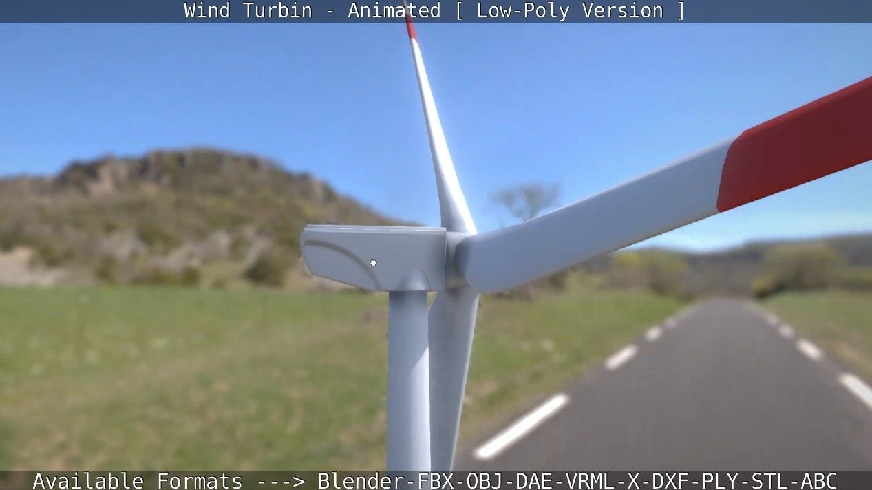Wind Turbin - Animated and Low-Poly Low-poly 3D model_18
