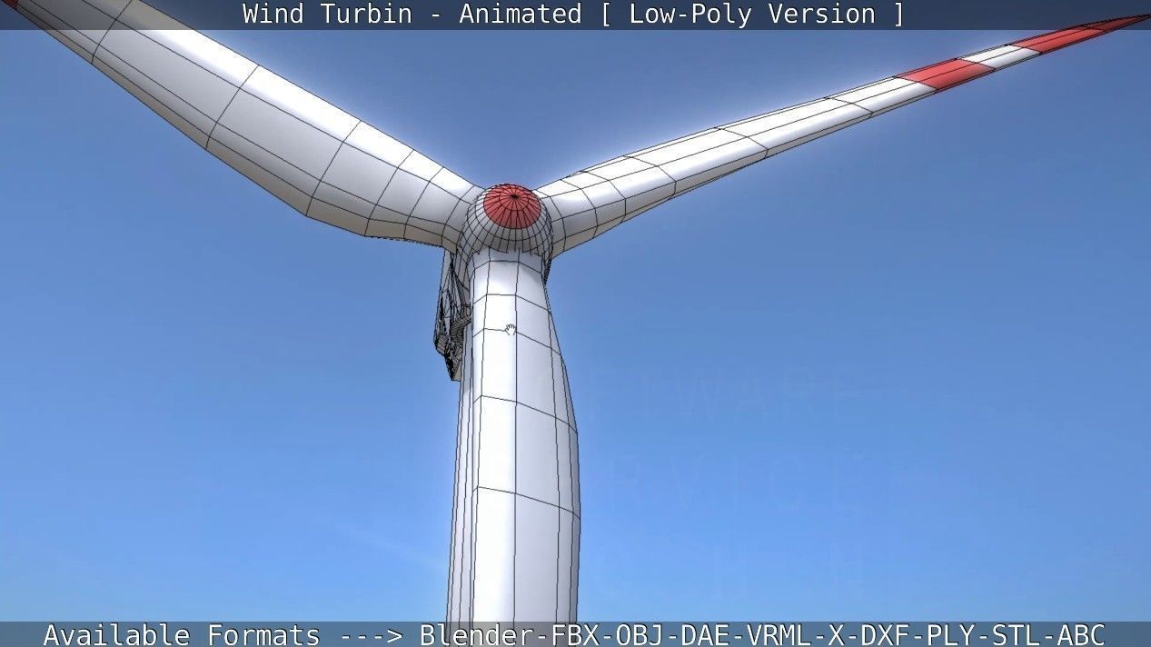 Wind Turbin - Animated and Low-Poly Low-poly 3D model_51