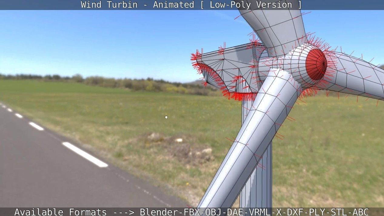 Wind Turbin - Animated and Low-Poly Low-poly 3D model_110