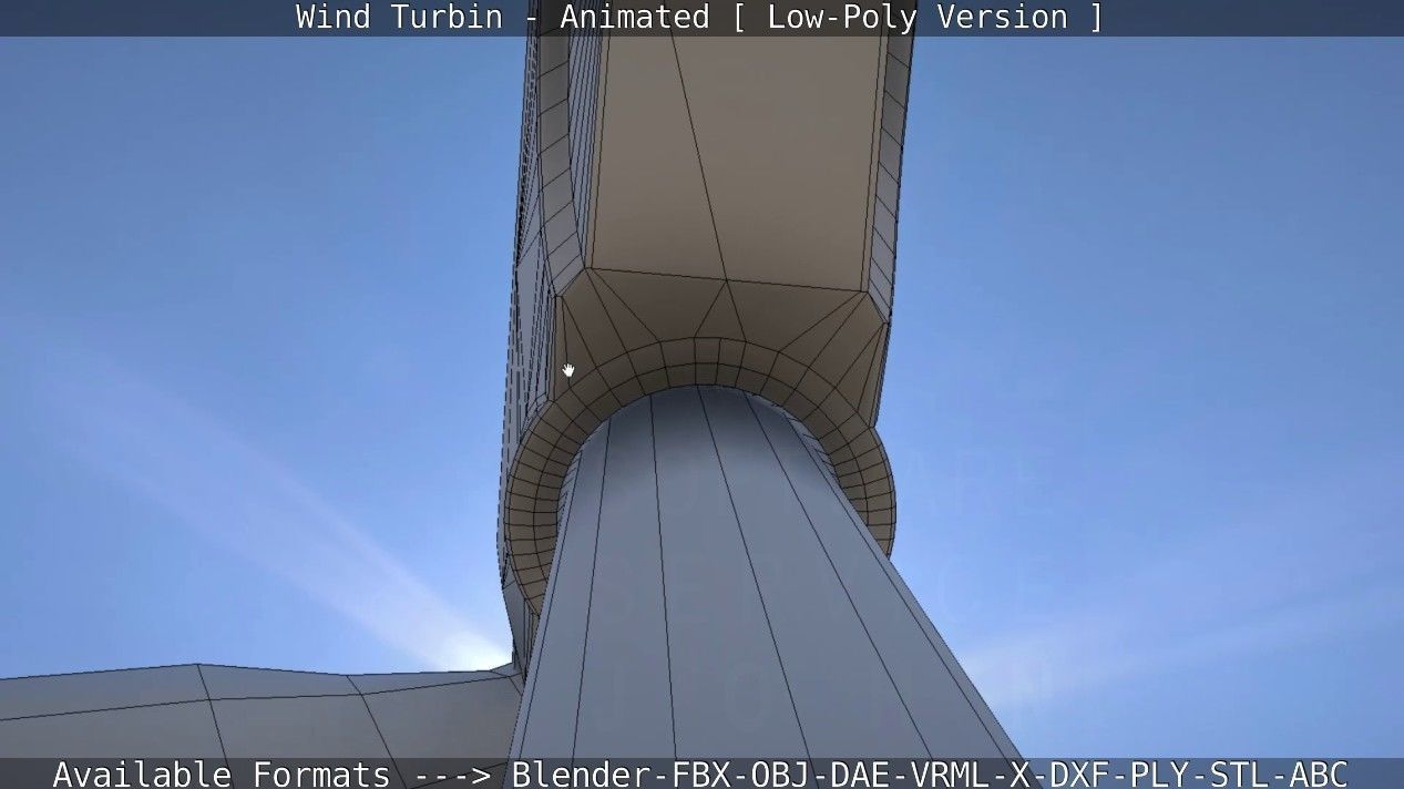 Wind Turbin - Animated and Low-Poly Low-poly 3D model_61