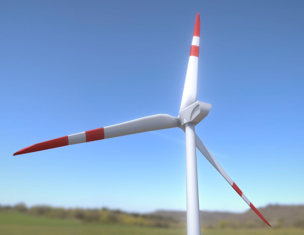 Wind Turbin - Animated and Low-Poly Low-poly 3D model_5