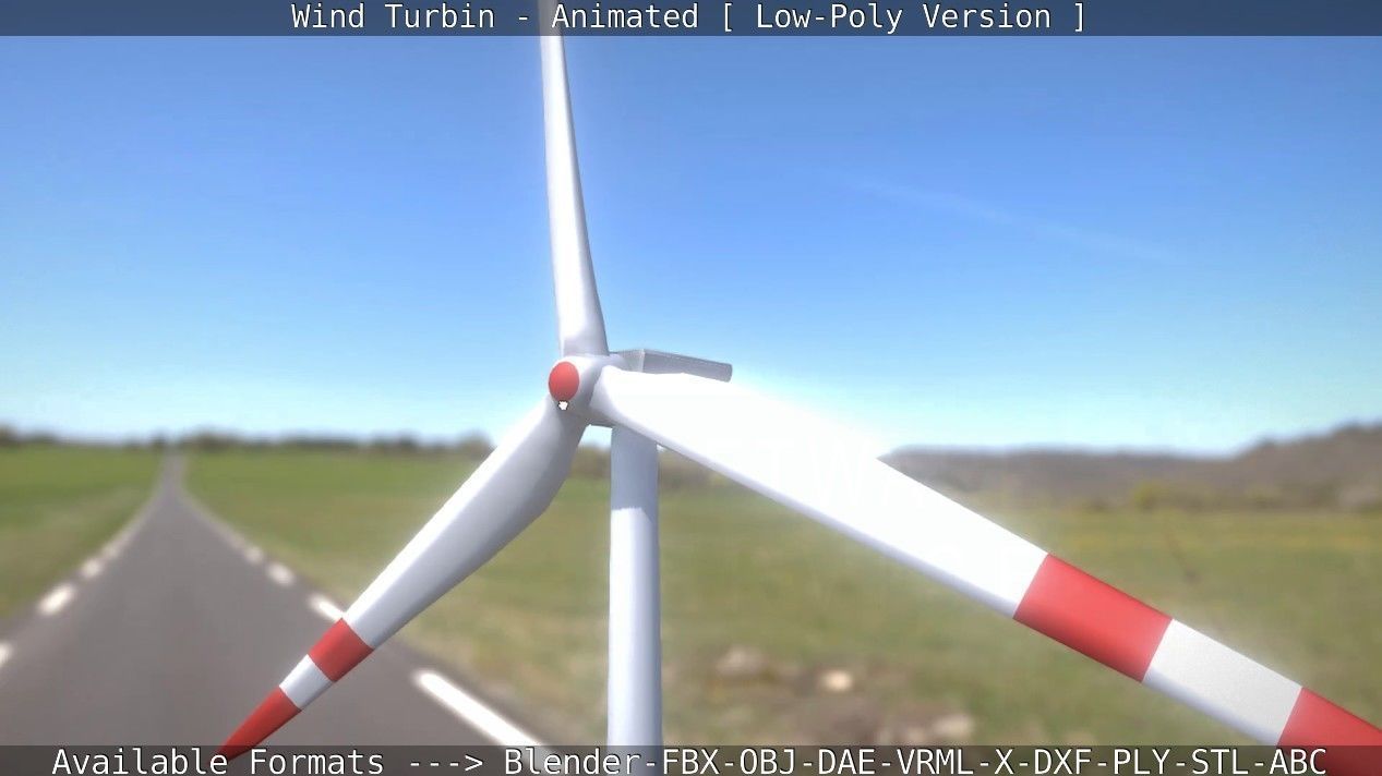 Wind Turbin - Animated and Low-Poly Low-poly 3D model_21