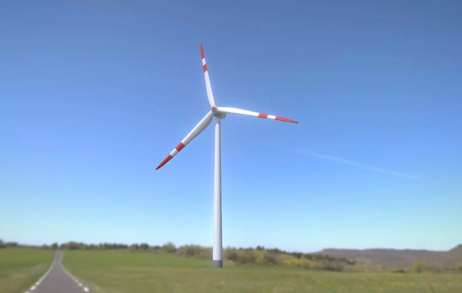 Wind Turbin - Animated and Low-Poly Low-poly 3D model_0