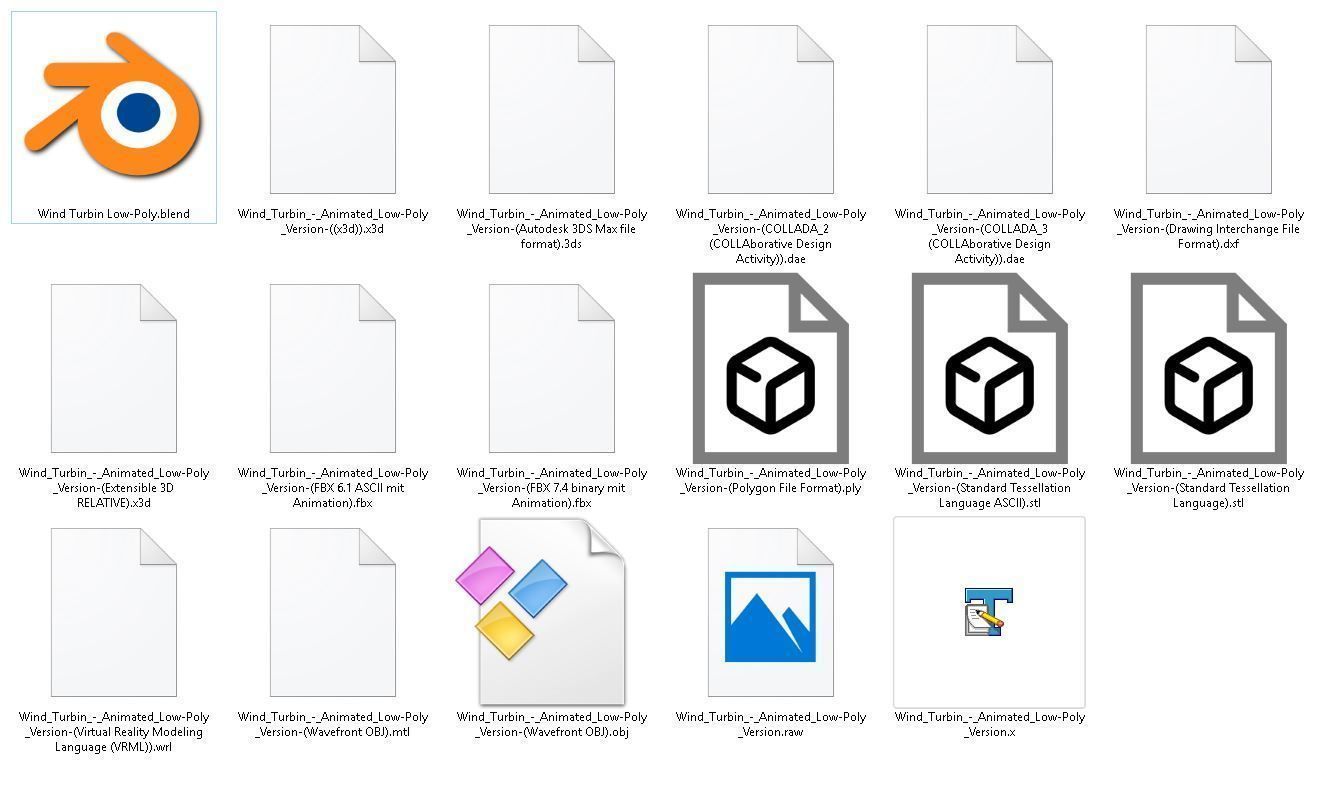 Wind Turbin - Animated and Low-Poly Low-poly 3D model_6