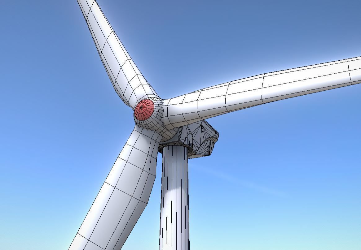 Wind Turbin - Animated and Low-Poly Low-poly 3D model_4