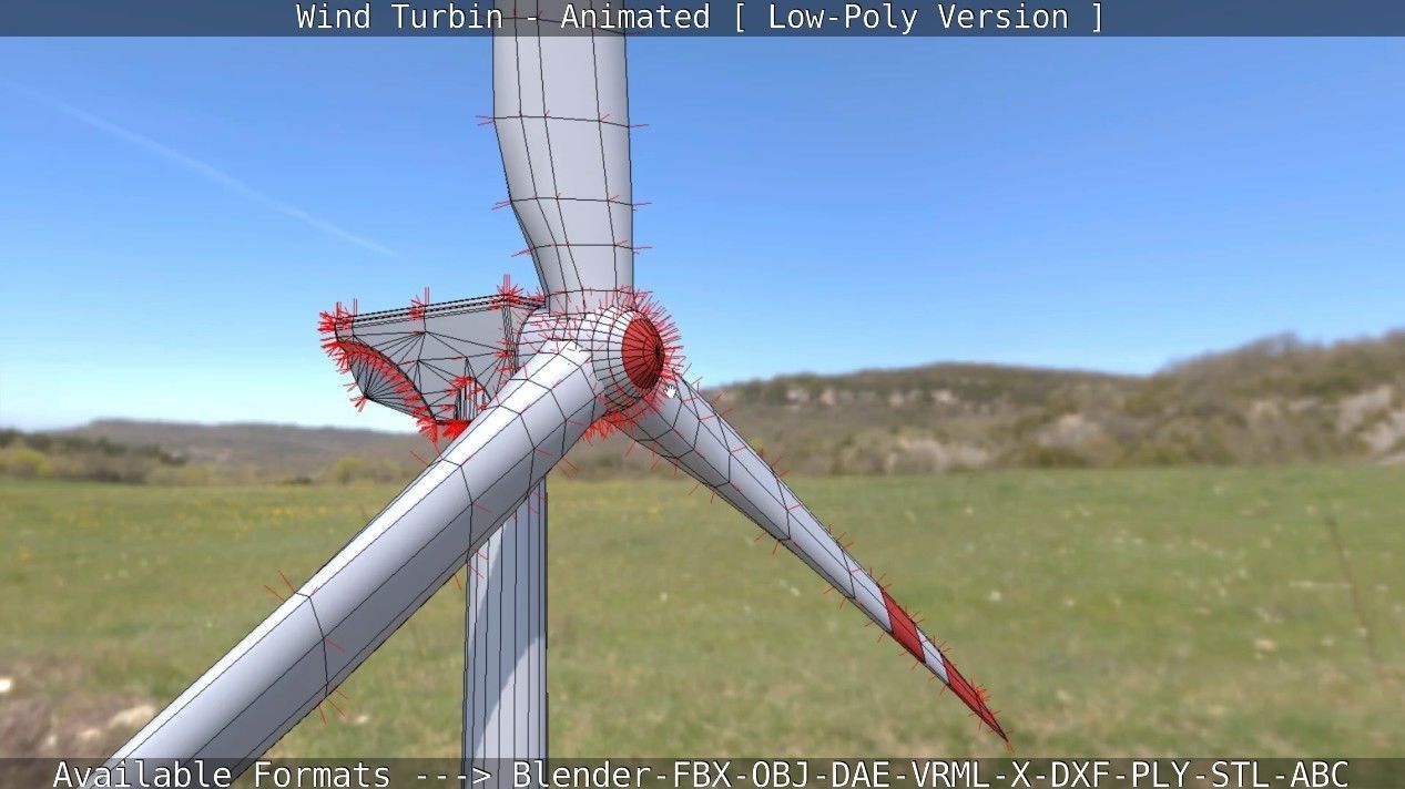 Wind Turbin - Animated and Low-Poly Low-poly 3D model_107