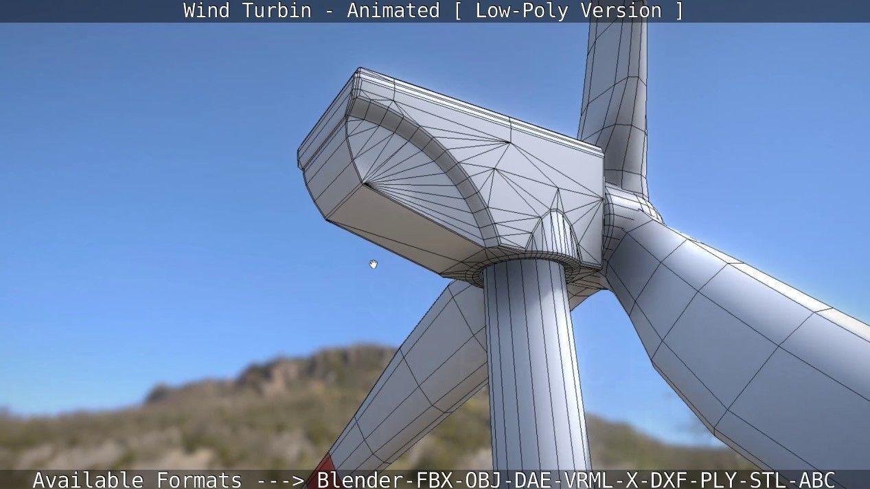Wind Turbin - Animated and Low-Poly Low-poly 3D model_85