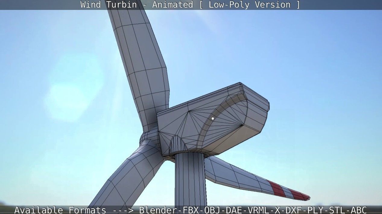 Wind Turbin - Animated and Low-Poly Low-poly 3D model_73