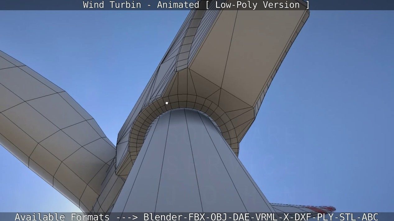 Wind Turbin - Animated and Low-Poly Low-poly 3D model_60