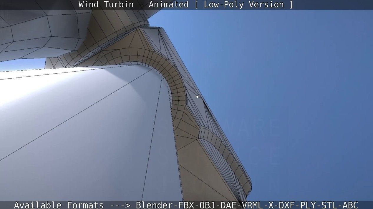 Wind Turbin - Animated and Low-Poly Low-poly 3D model_57