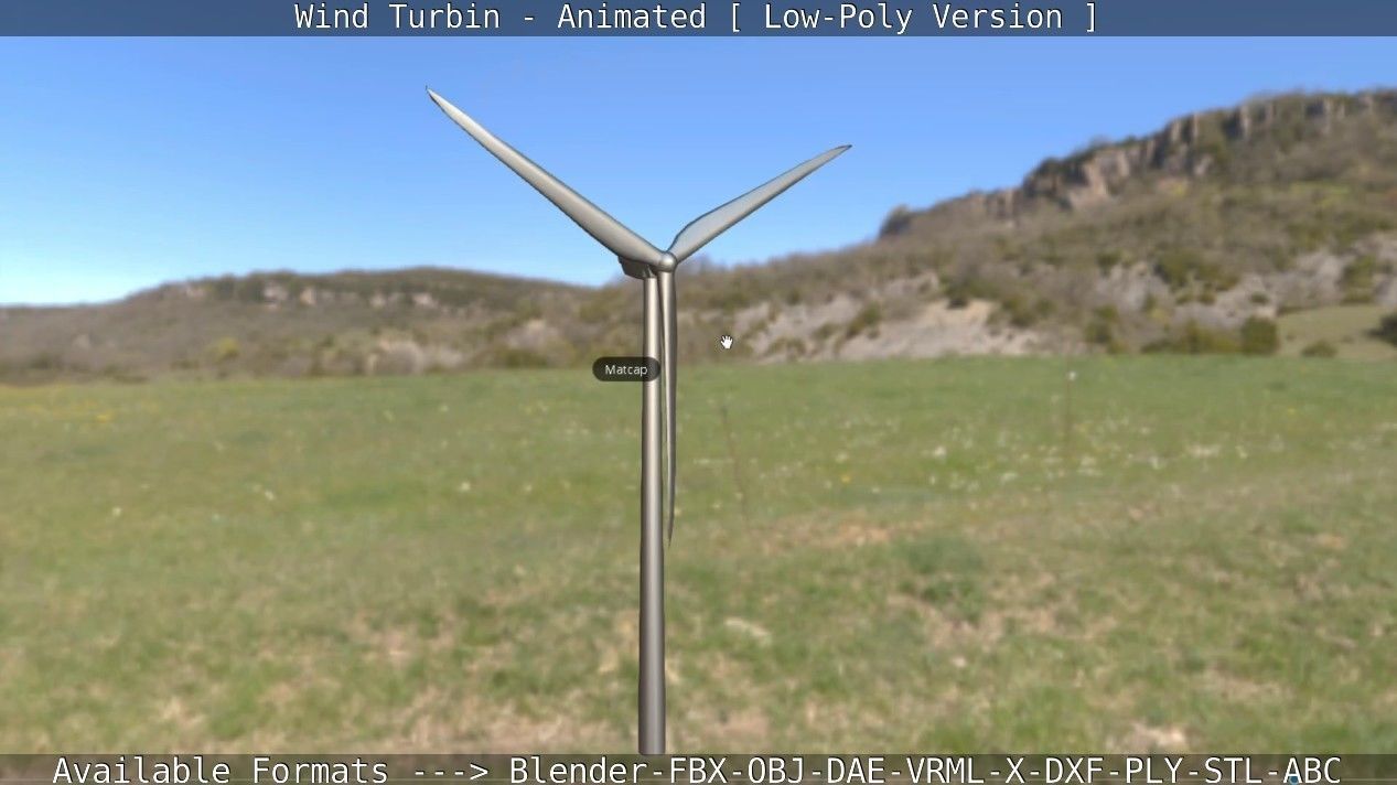 Wind Turbin - Animated and Low-Poly Low-poly 3D model_89
