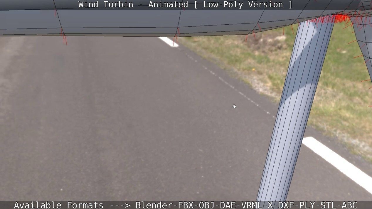 Wind Turbin - Animated and Low-Poly Low-poly 3D model_109