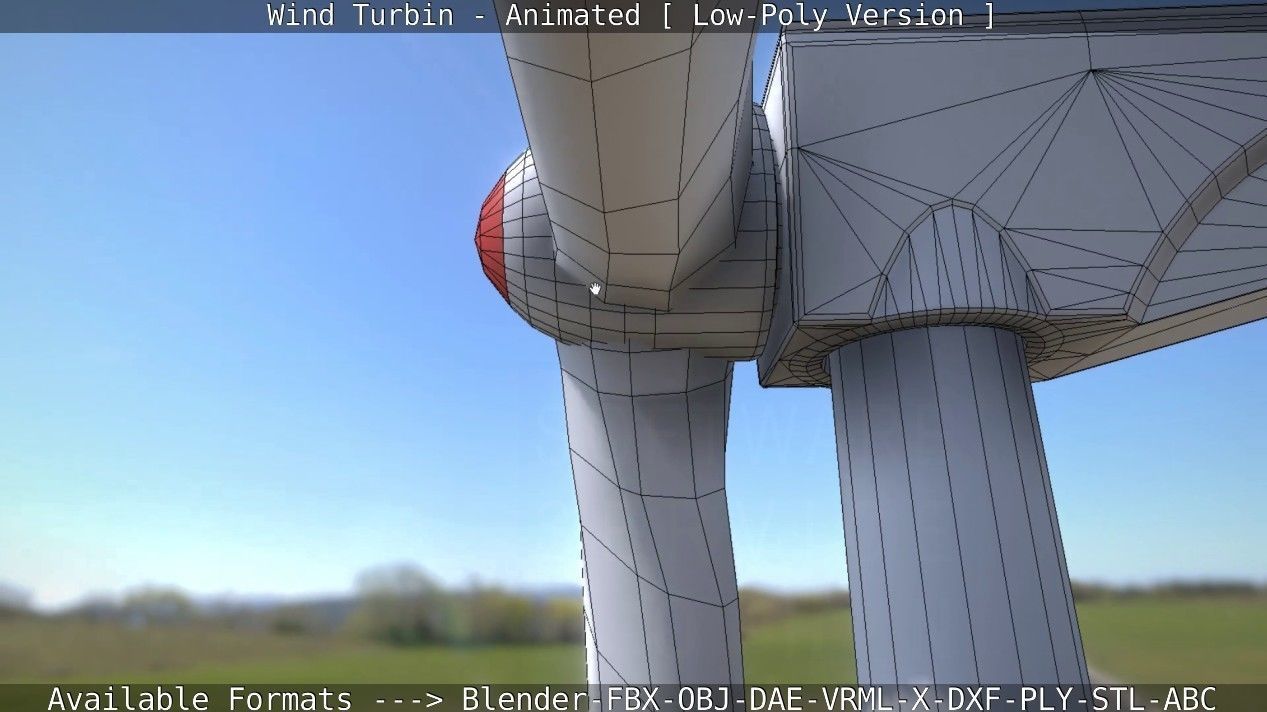 Wind Turbin - Animated and Low-Poly Low-poly 3D model_34