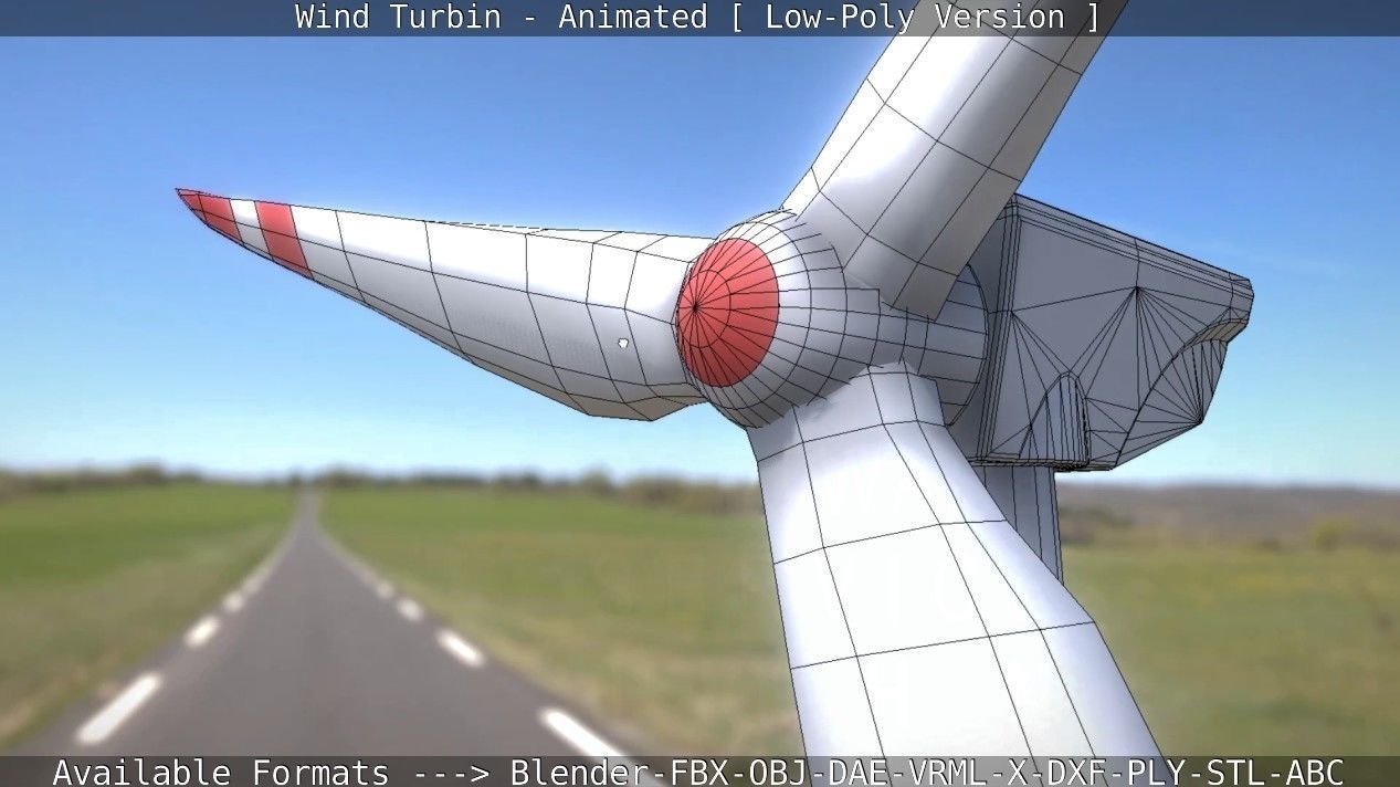 Wind Turbin - Animated and Low-Poly Low-poly 3D model_31