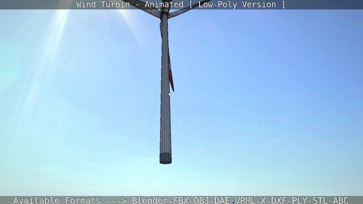 Wind Turbin - Animated and Low-Poly Low-poly 3D model_71
