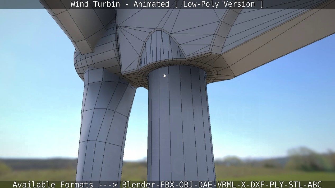 Wind Turbin - Animated and Low-Poly Low-poly 3D model_62