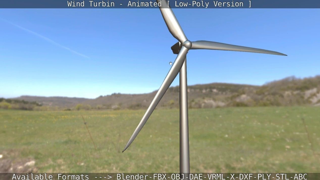 Wind Turbin - Animated and Low-Poly Low-poly 3D model_92