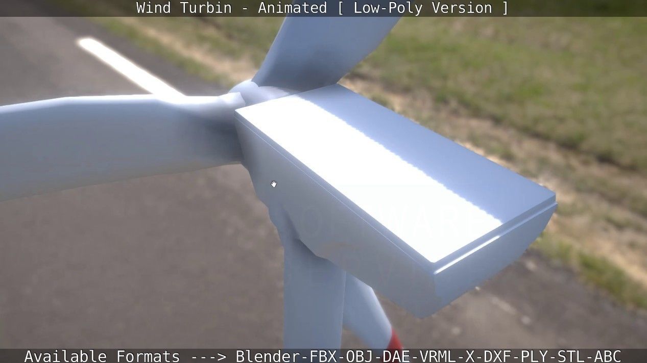 Wind Turbin - Animated and Low-Poly Low-poly 3D model_111
