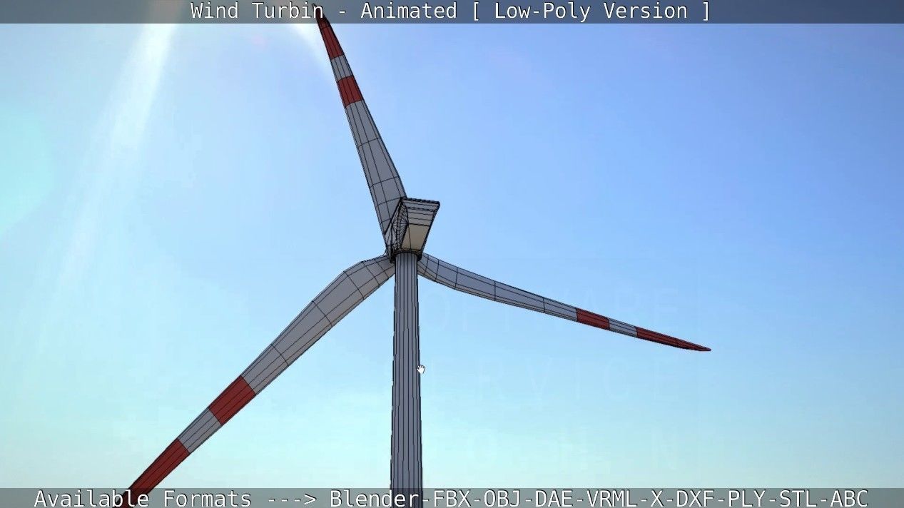 Wind Turbin - Animated and Low-Poly Low-poly 3D model_69
